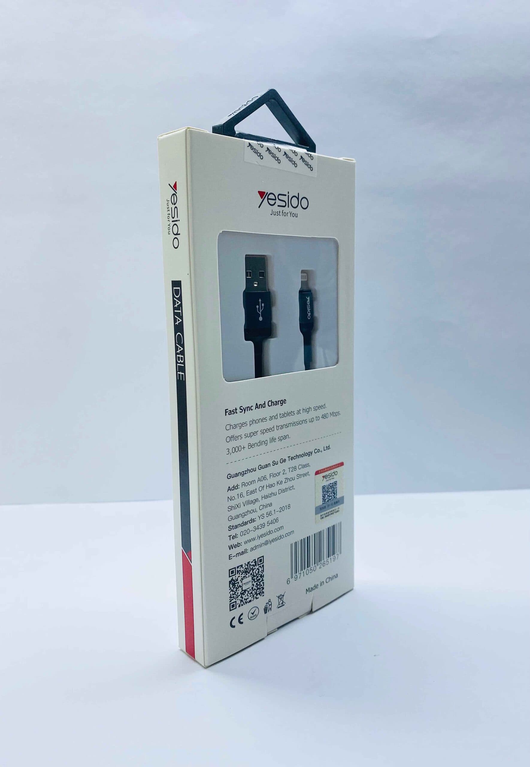 کابل آیفونی فست شارژ Yesido CA94 2.4A 2m — تصویر ۲