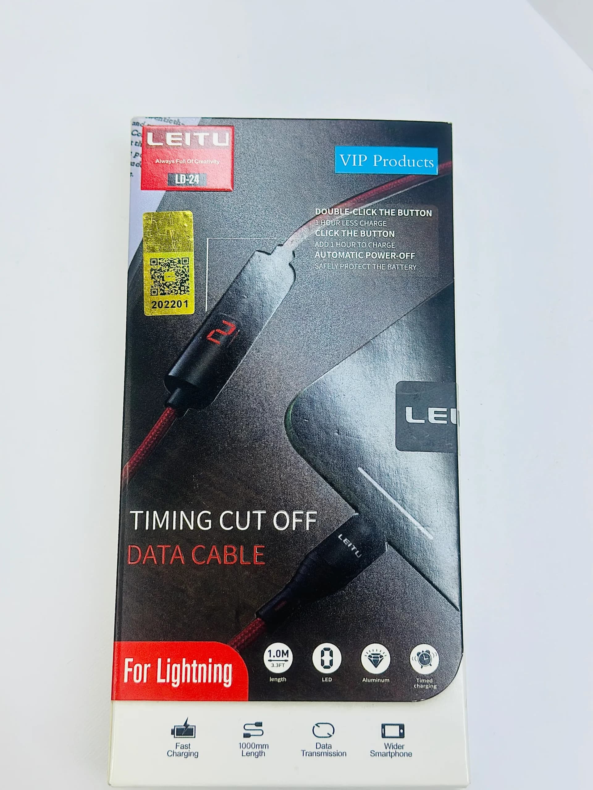 کابل شارژ تایپ‌سی اورجینال Leitu-LD-24