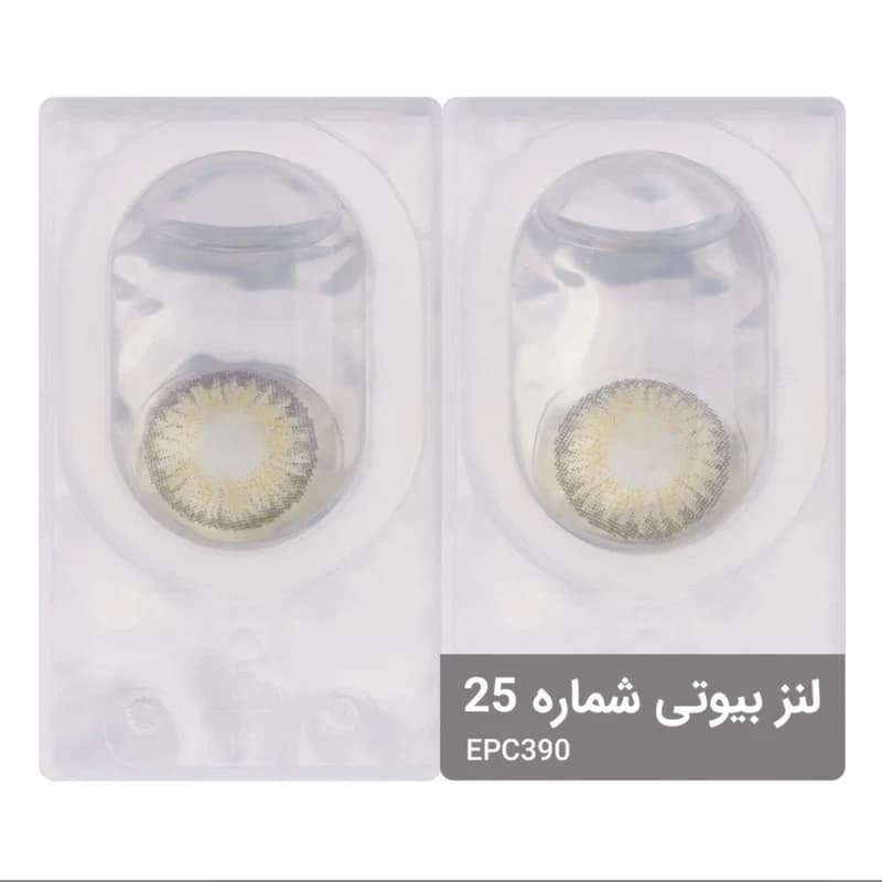 لنز چشم بیوتی شماره ۲۵ مدل EPC390 – رنگ زیتونی عسلی، دوردار — تصویر ۲