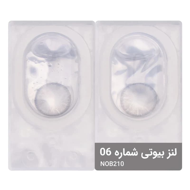 لنز چشم بیوتی شماره ۶ مدل NOB210 – رنگ خاکستری روشن رگه‌دار — تصویر ۲
