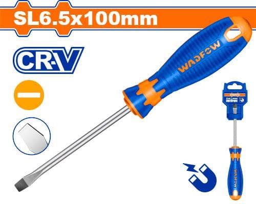 پیچ گوشتی دوسو وادفو دسته TPR سایز 100*6.5 کد WSD1264
