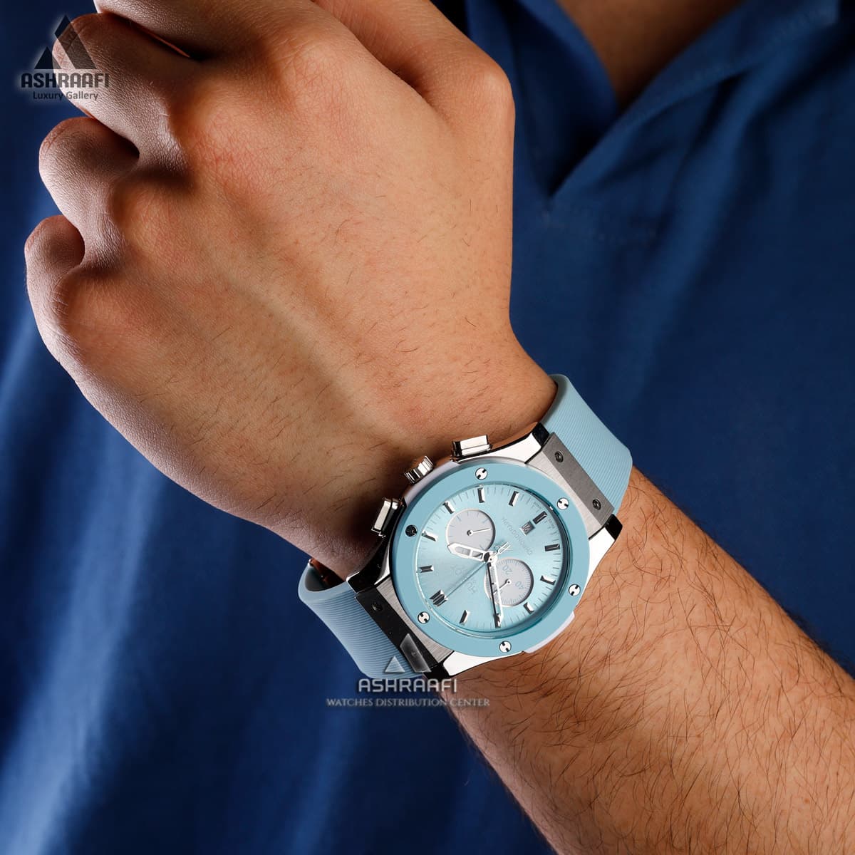 ساعت هابلوت آبی Hublot Classic Fusion Sky Blue 76-4 — تصویر ۴