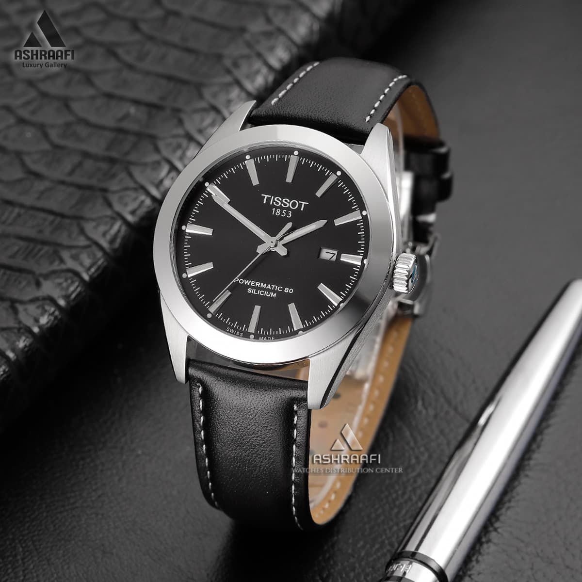 ساعت تیسوت مشکی Tissot Powermatic 80 Silicium SKK22 — تصویر ۲