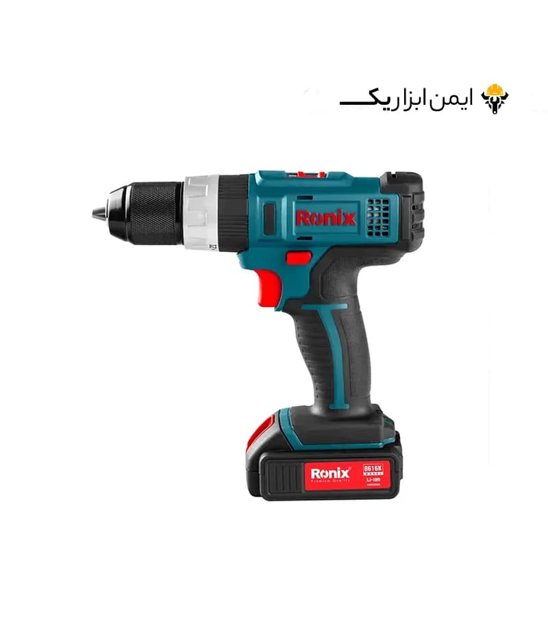 کیت دریل پیچ گوشتی شارژی لیتیومی 16 ولت رونیکس مدل Ronix 8616K — تصویر ۹
