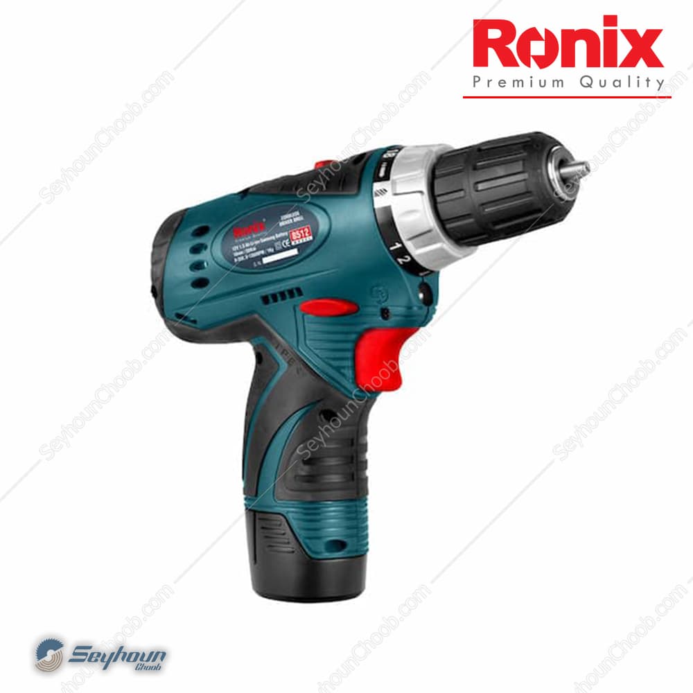 دریل پیچ گوشتی شارژی 12 ولت صنعتی رونیکس مدل Ronix 8512 — تصویر ۲