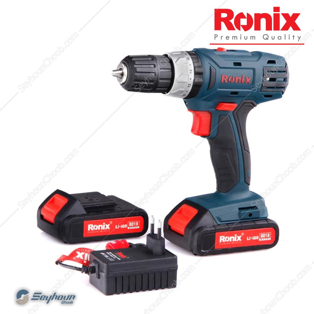 دریل پیچ گوشتی شارژی 18 ولت لیتیومی رونیکس مدل Ronix 8018