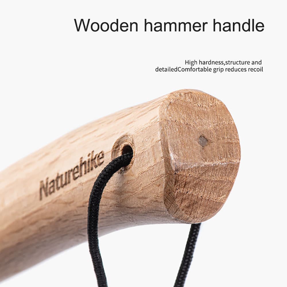 چکش کمپینگ چندکاره نیچرهایک مدل Solid Wooden Handle — تصویر ۷
