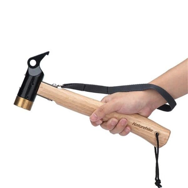 چکش کمپینگ چندکاره نیچرهایک مدل Solid Wooden Handle — تصویر ۴