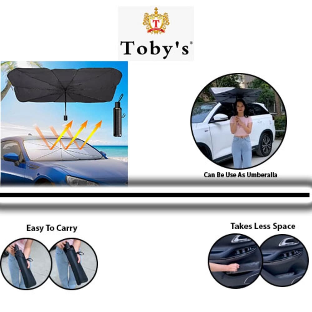 آفتابگیر چتری شیشه جلو خودرو توبیز مدل Car Sun Shade — تصویر ۳