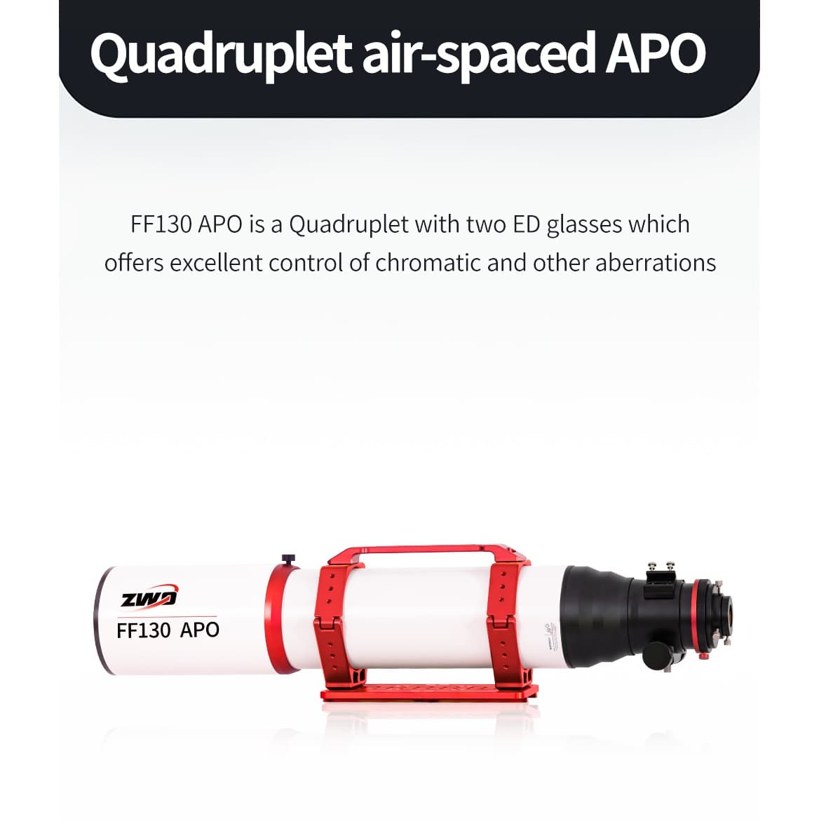 تلسکوپ شکستی 130 میلیمتری ZWO مدل FF130 Apo — تصویر ۶