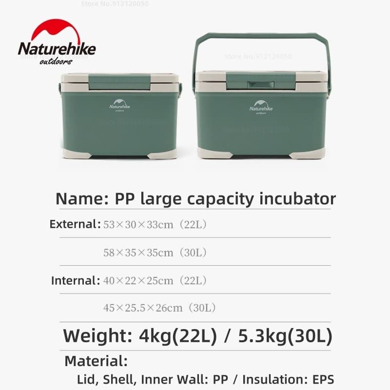 یخدان مسافرتی 30 لیتری نیچرهایک مدل LINGYU PP Cooler Box — تصویر ۷