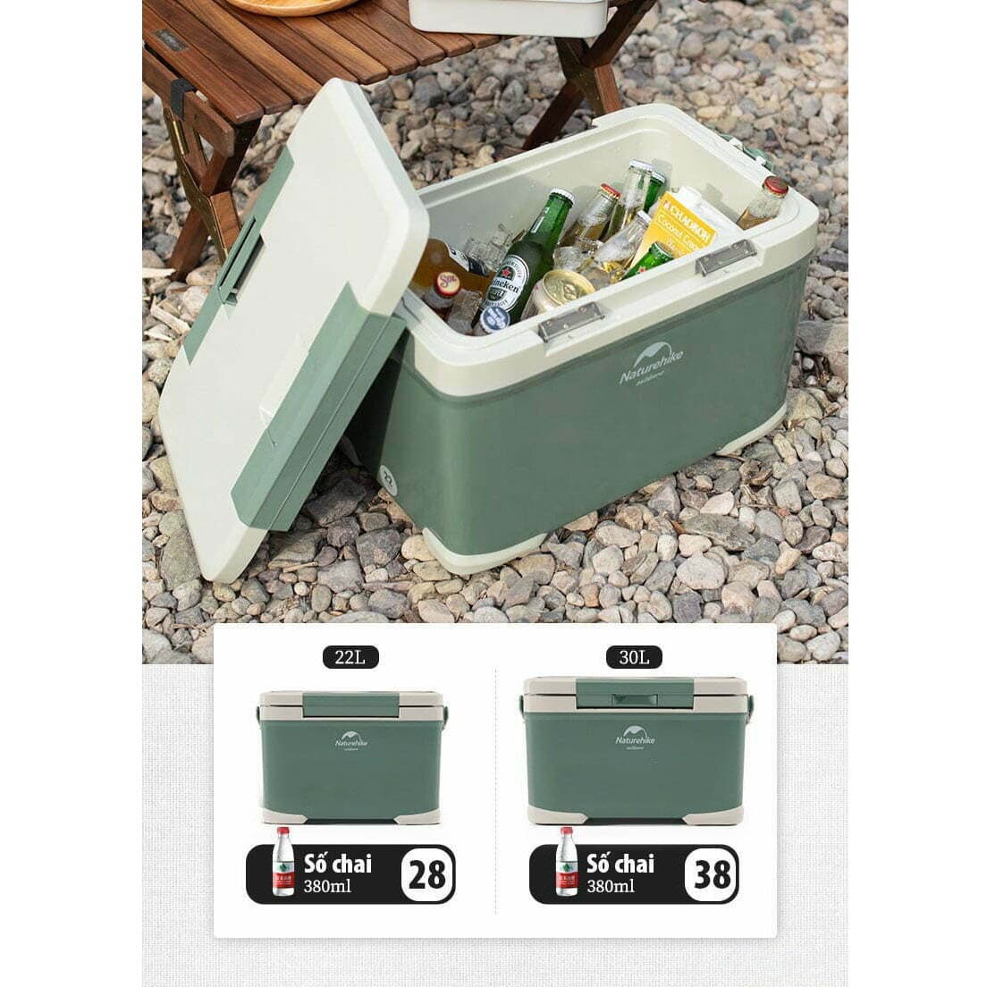 یخدان مسافرتی 30 لیتری نیچرهایک مدل LINGYU PP Cooler Box — تصویر ۸