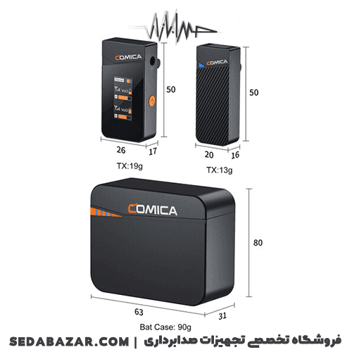 Comica-audio Vimo-C3 مینی وایرلس دو کاربره — تصویر ۵