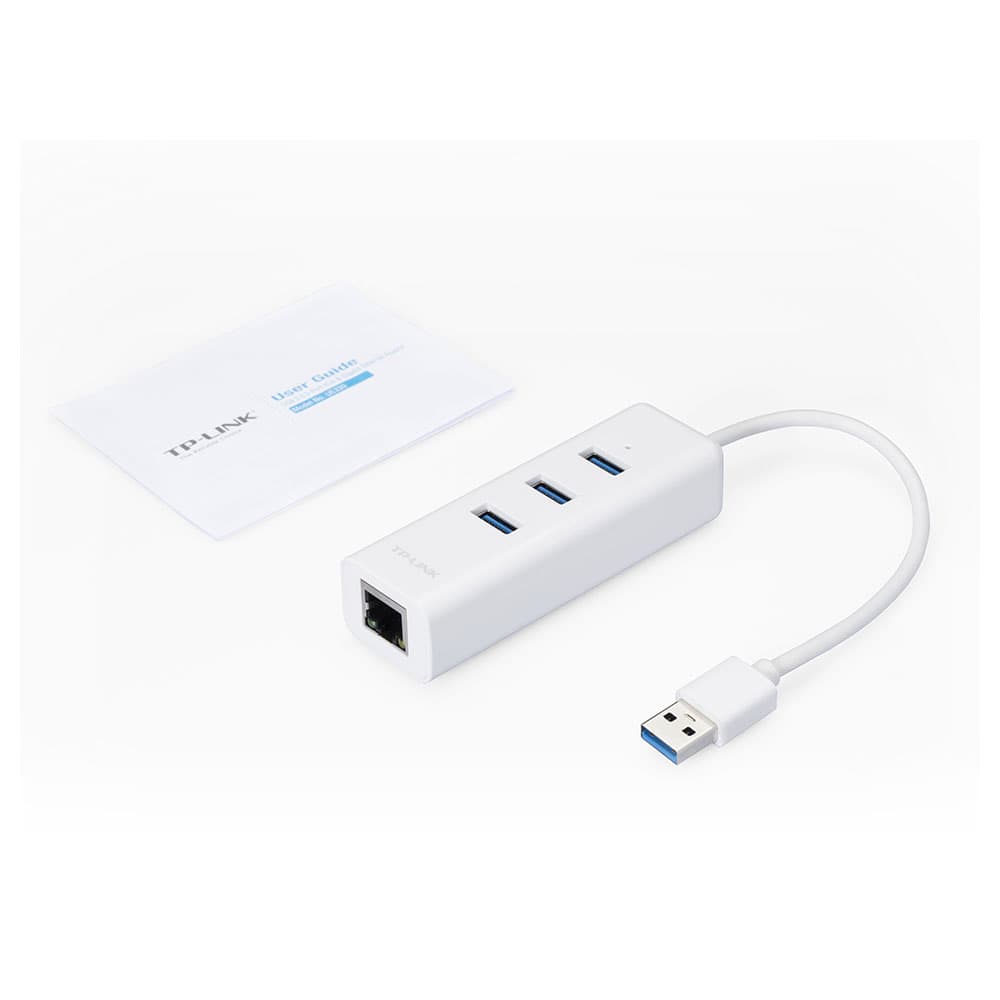 هاب USB 3.0 و تبدیل تی پی لینک TP-Link UE330 Hub & Gigabit Ethernet Adapter — تصویر ۳