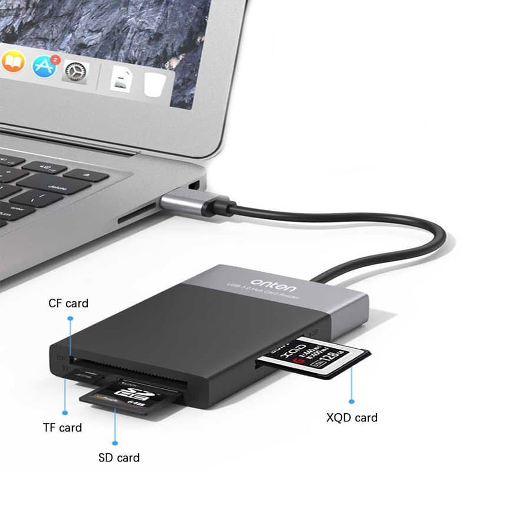 کارت خوان چند کاره 6 پورت اونتن Onten OTN-5215B USB3.0 Multi-function Card Reader — تصویر ۴