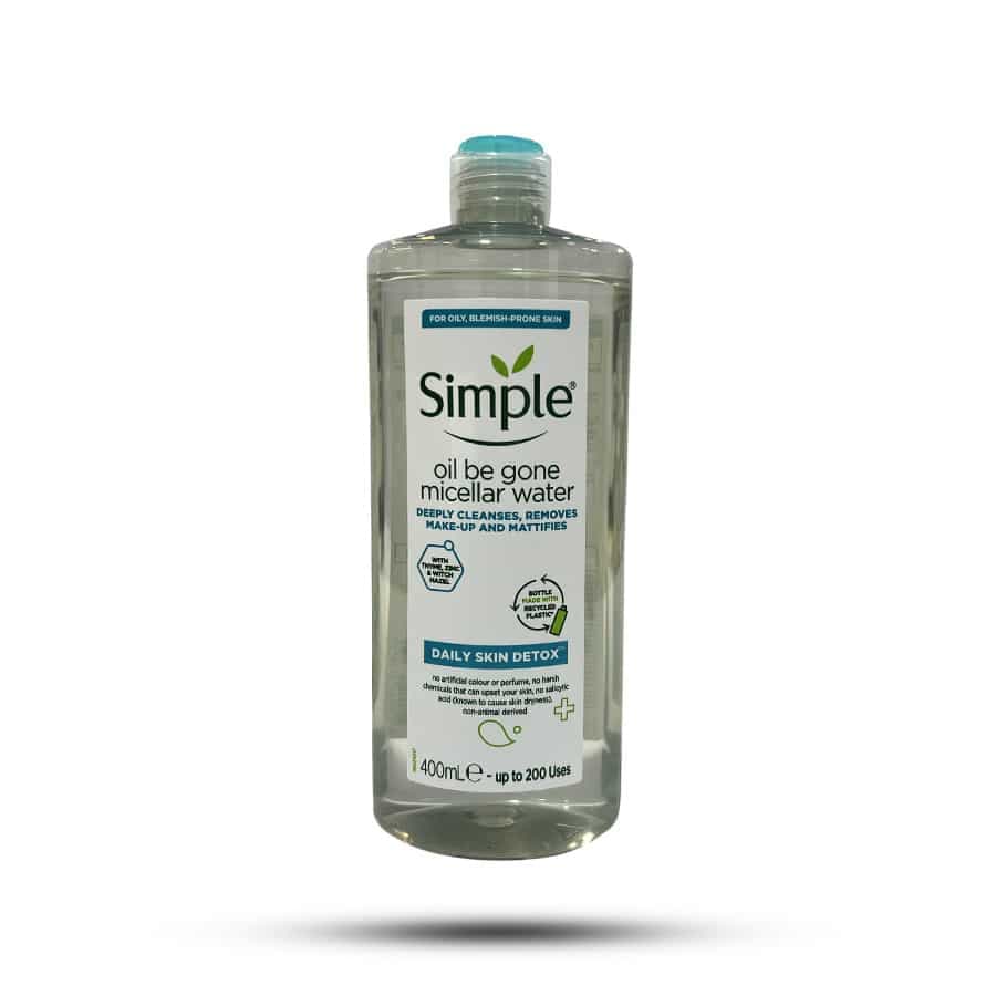 محلول آرایش پاک کن سیمپل مدل Daily Skin Detox مناسب پوست چرب 400 میل
