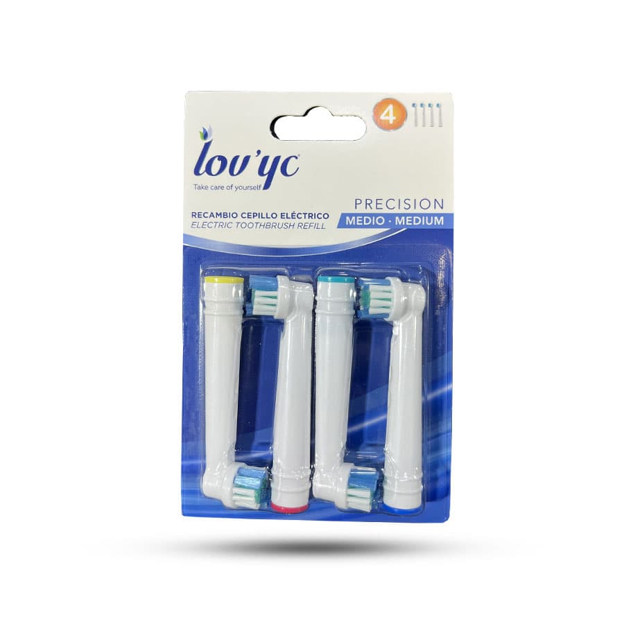سری یدک مسواک برقی لاویک مدل PRECISION برس متوسط بسته 4 عددی