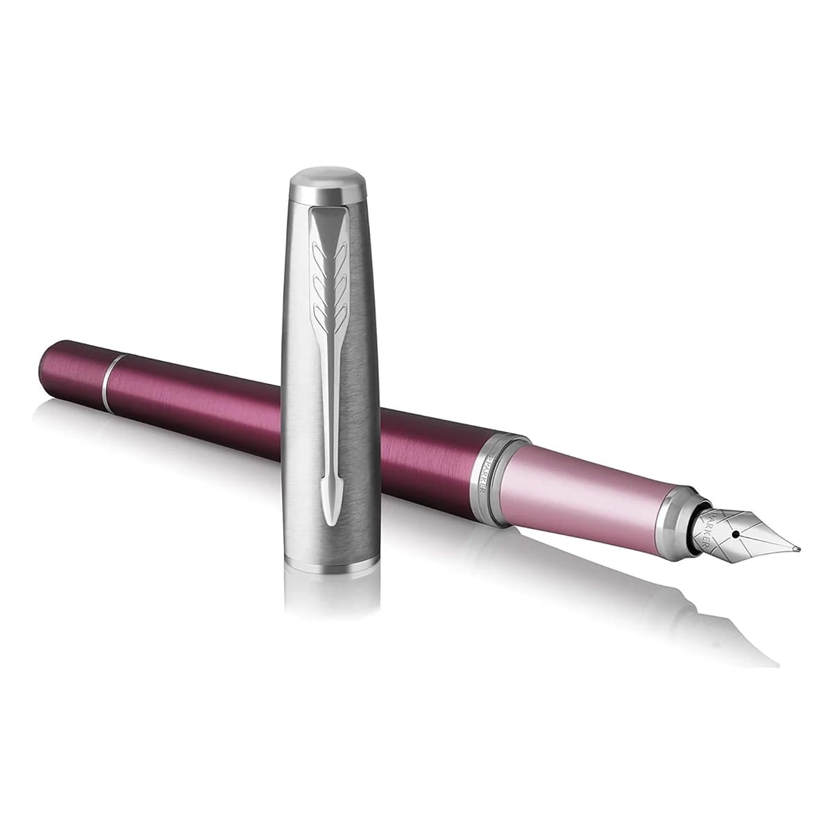 خودنویس پارکر اربن پریمیوم زرشکی گیره کروم | Parker Urban Premium Dark Purple Fountain Pen — تصویر ۳