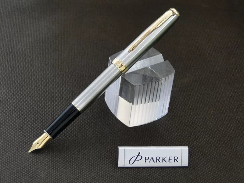 خودنویس پارکر مدل سونت استیل گیره طلا – PARKER SONET Stainless Steel