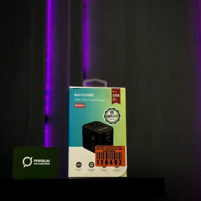 شارژر دیواری Ravpower مدل RP-PC1033 20W — تصویر ۲