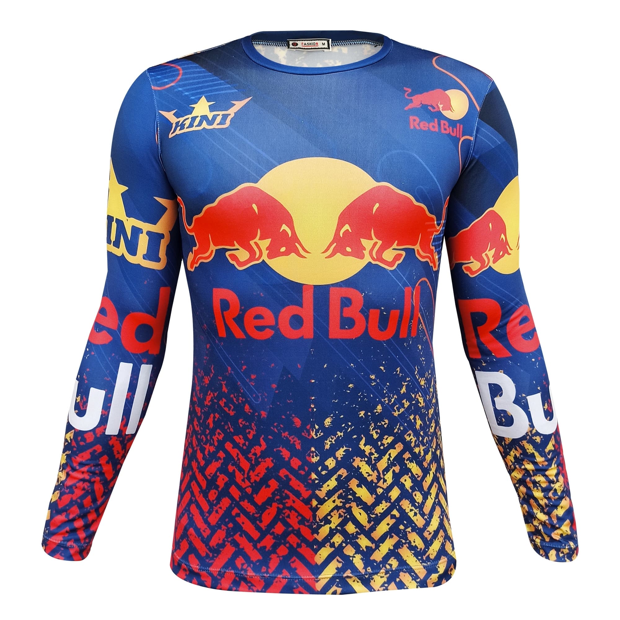 تیشرت آستین بلند موتور سواری طرح RedBull113