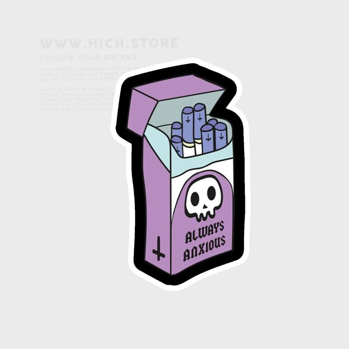 استیکر سیگار بنفش