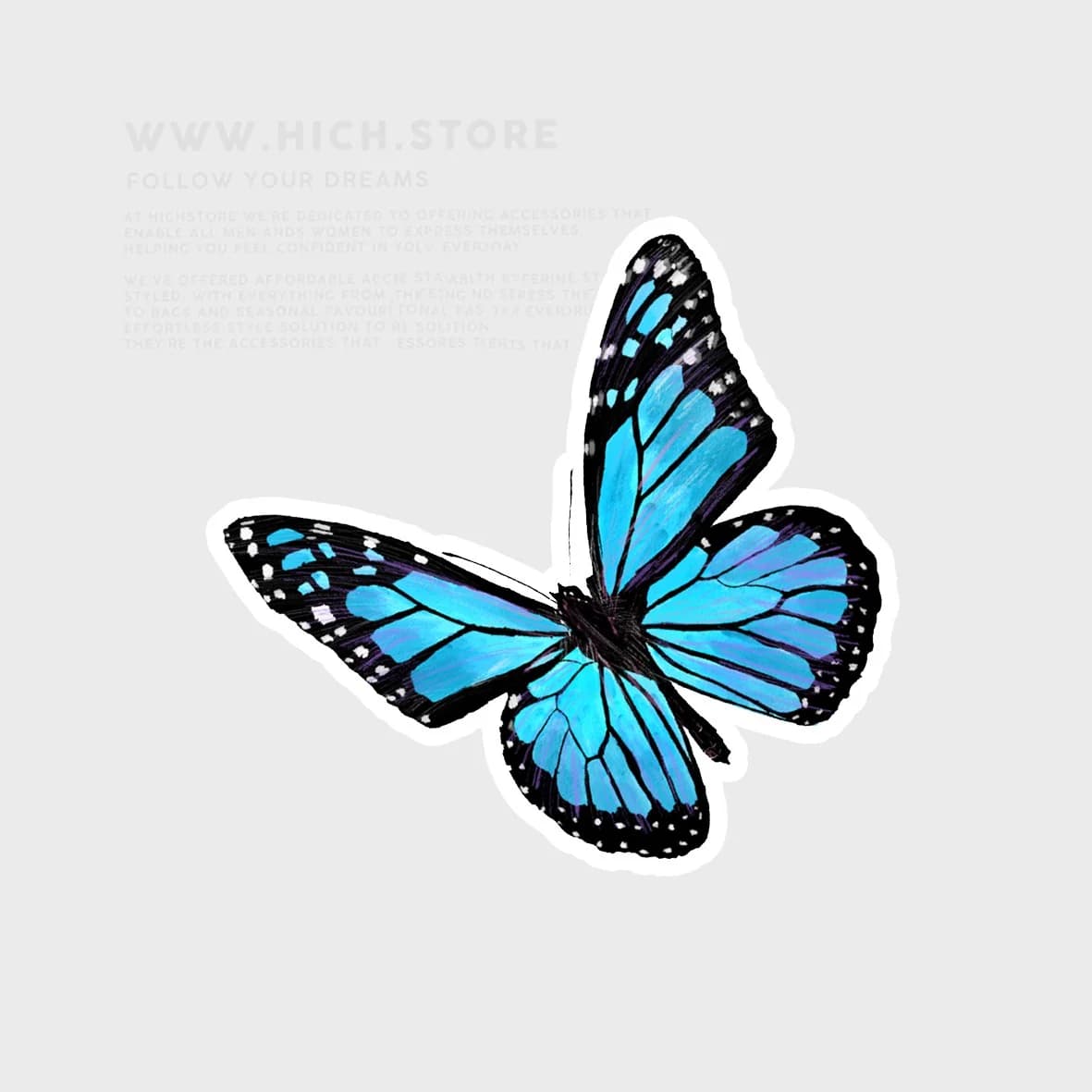 استیکر پروانه آبی