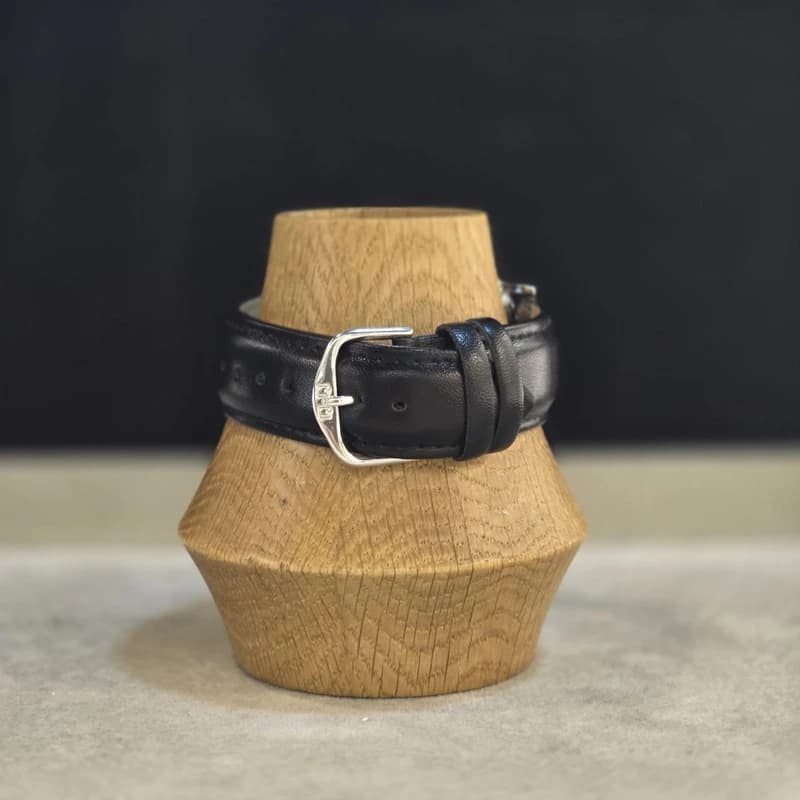 ساعت کیو اند کیو مردانه c43a-002py کلاسیک کوارتز فریم دایره استیل بند چرم مشکی صفحه مشکی — تصویر ۱۱
