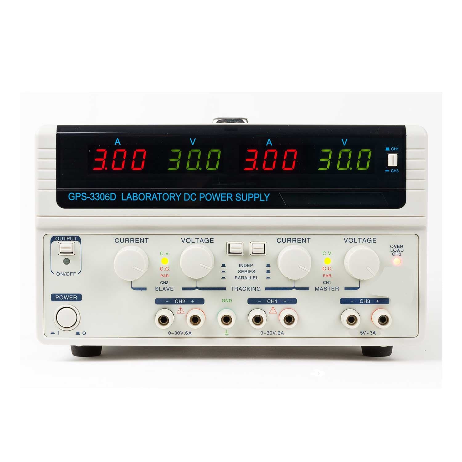 منبع تغذیه دوبل 30 ولت 6 آمپر GPS مدل GPS-3306D
