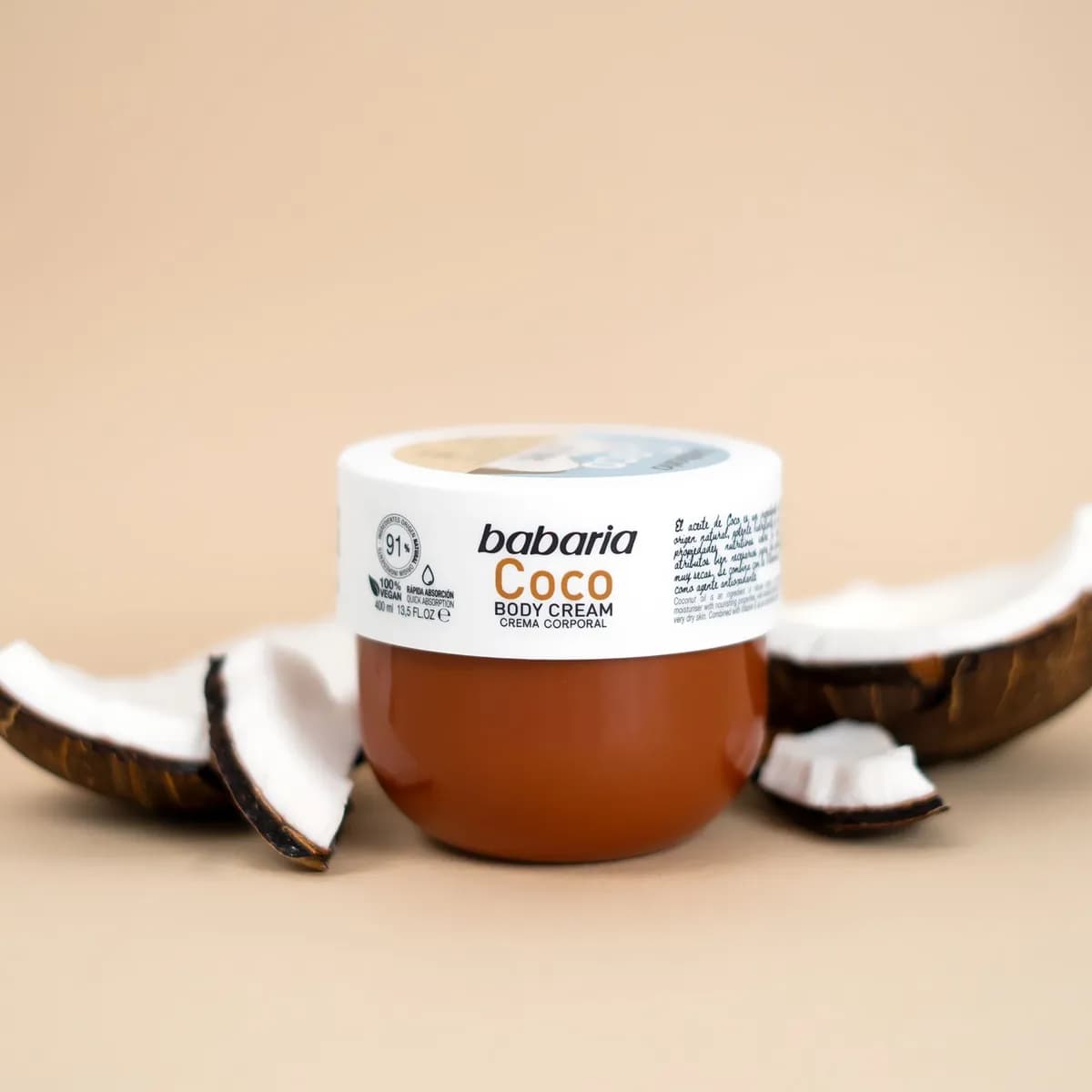 کرم بدن نارگیل باباریا آبرسان Babaria Coco Body Cream — تصویر ۲