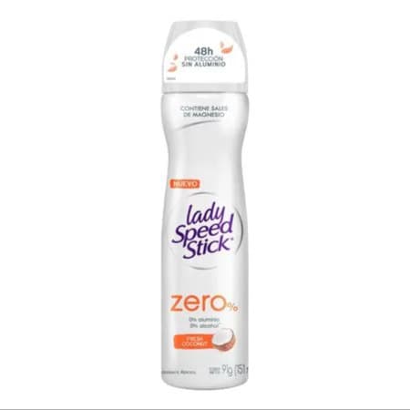 اسپری دئودورانت زنانه Lady Speed Stick مدل Zero% حاوی عصاره نارگیل حجم 150 میل — تصویر ۲