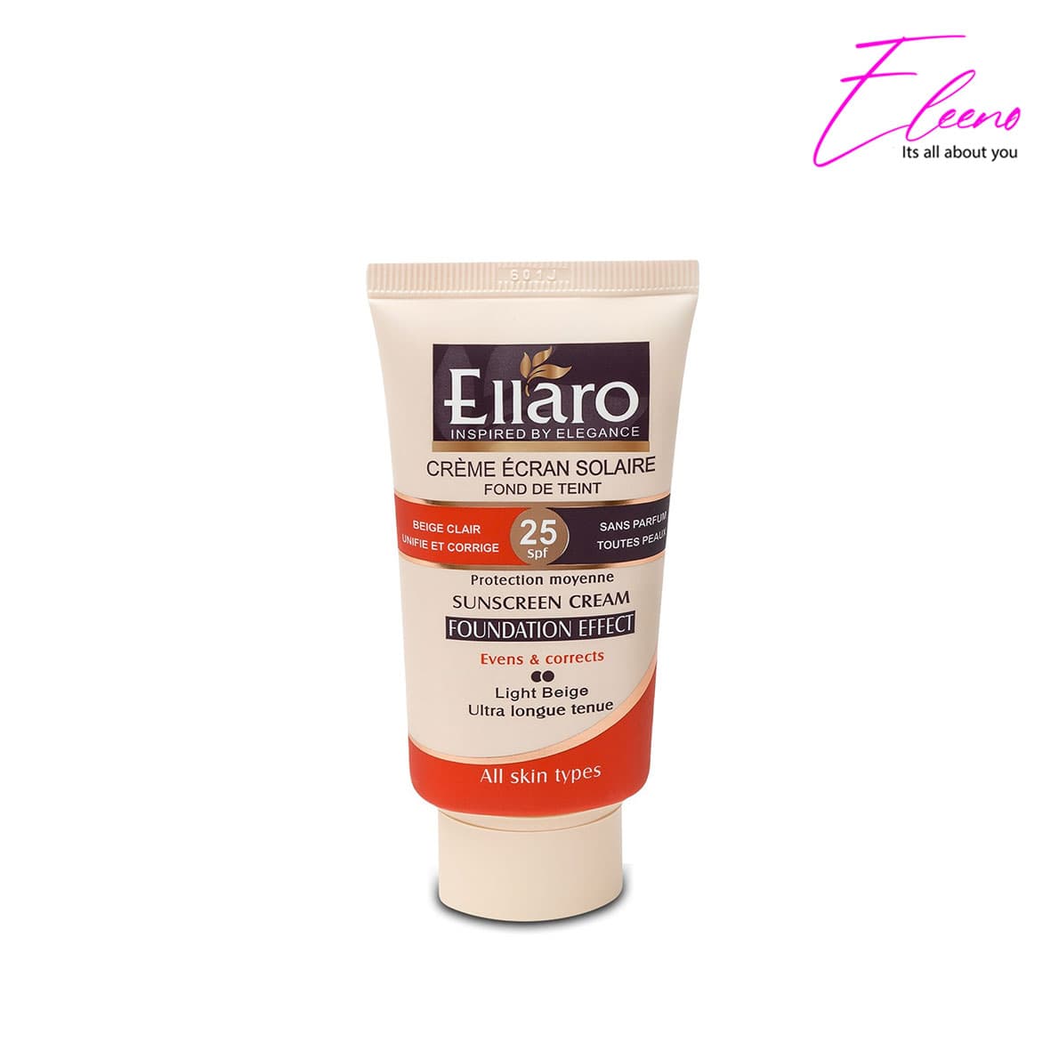 ضد آفتاب الارو بژ روشن Ellaro Light Beige Spf 25
