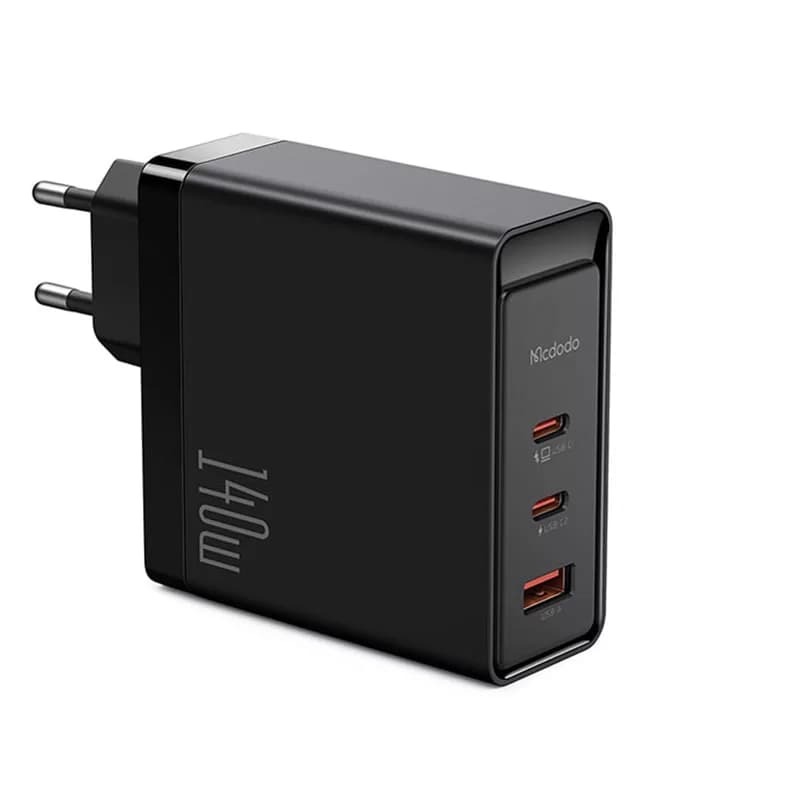 آداپتور شارژ 3 پورت 140 واتی مک دودو Mcdodo 140W GaN5 Pro Fast Charger CH-2911 (اورجینال پلمپ ارسال فوری)