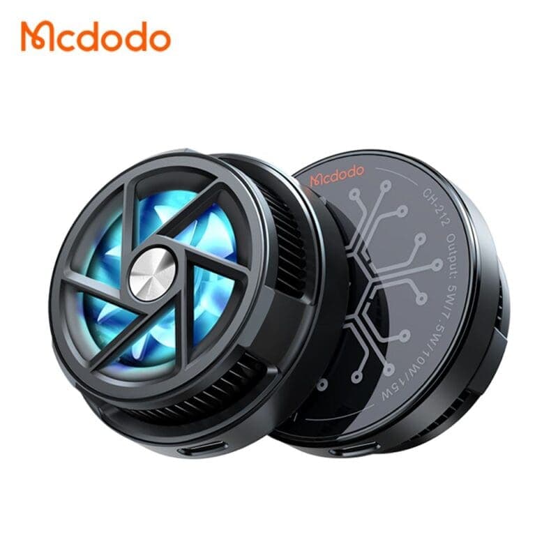 شارژر وایرلس مگنتی و فن خنک کننده مک دودو CH-2120 ا Mcdodo CH-2120 Wireless Charger (اورجینال با گارانتی)