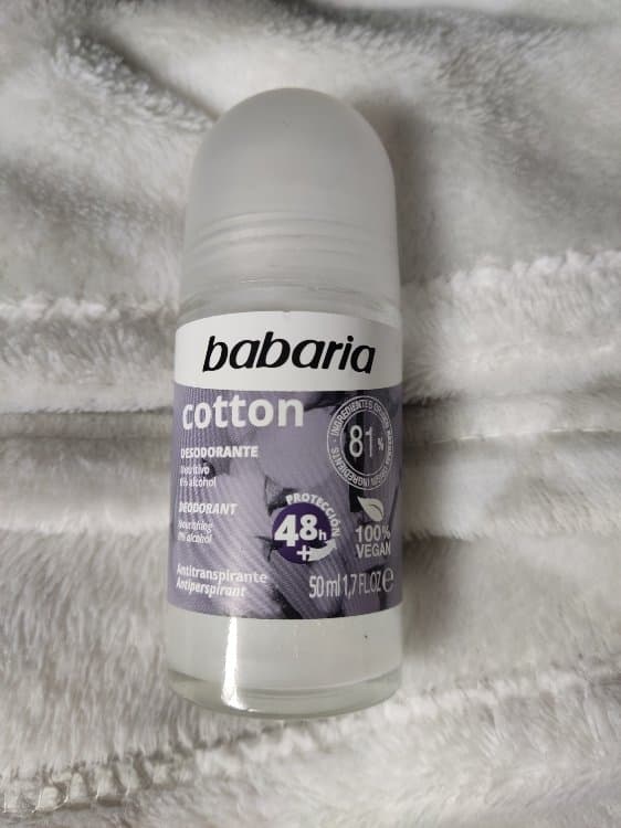مام رول ضد تعریق باباریا حاوی کتان پنبه Babaria Cotton — تصویر ۳