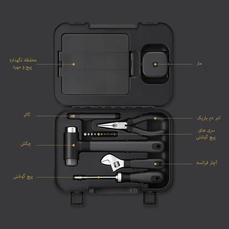 جعبه ابزار 8 عددی شیائومی مدل Xiaomi MIIIW MWTK01 (نسخه اورجینال _ ارسال فوری) — تصویر ۴