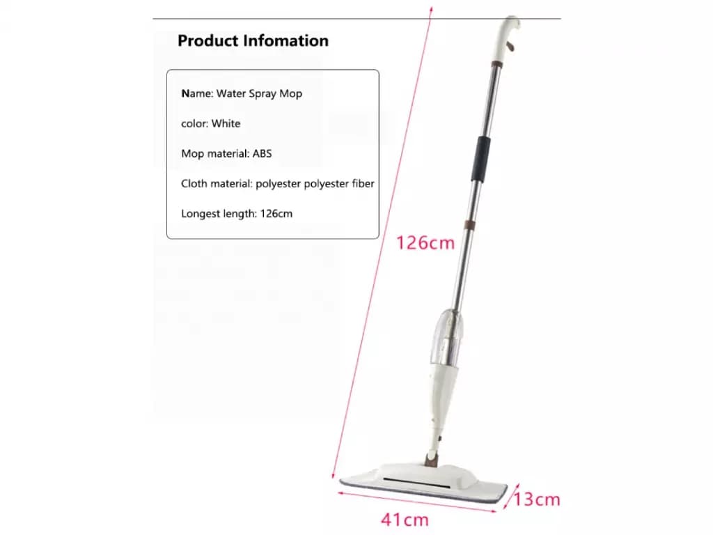 جارو دستی و تی اسپری دار شیائومی Xiaomi Zolele 1012 Water Spray Mop Handheld Sweeper (اورجینال پلمپ ارسال فوری) — تصویر ۵