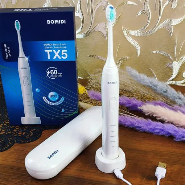 مسواک برقی شیائومی Xiaomi Bomidi TX5 (نسخه جدید اورجینال پلمپ ارسال فوری) — تصویر ۵