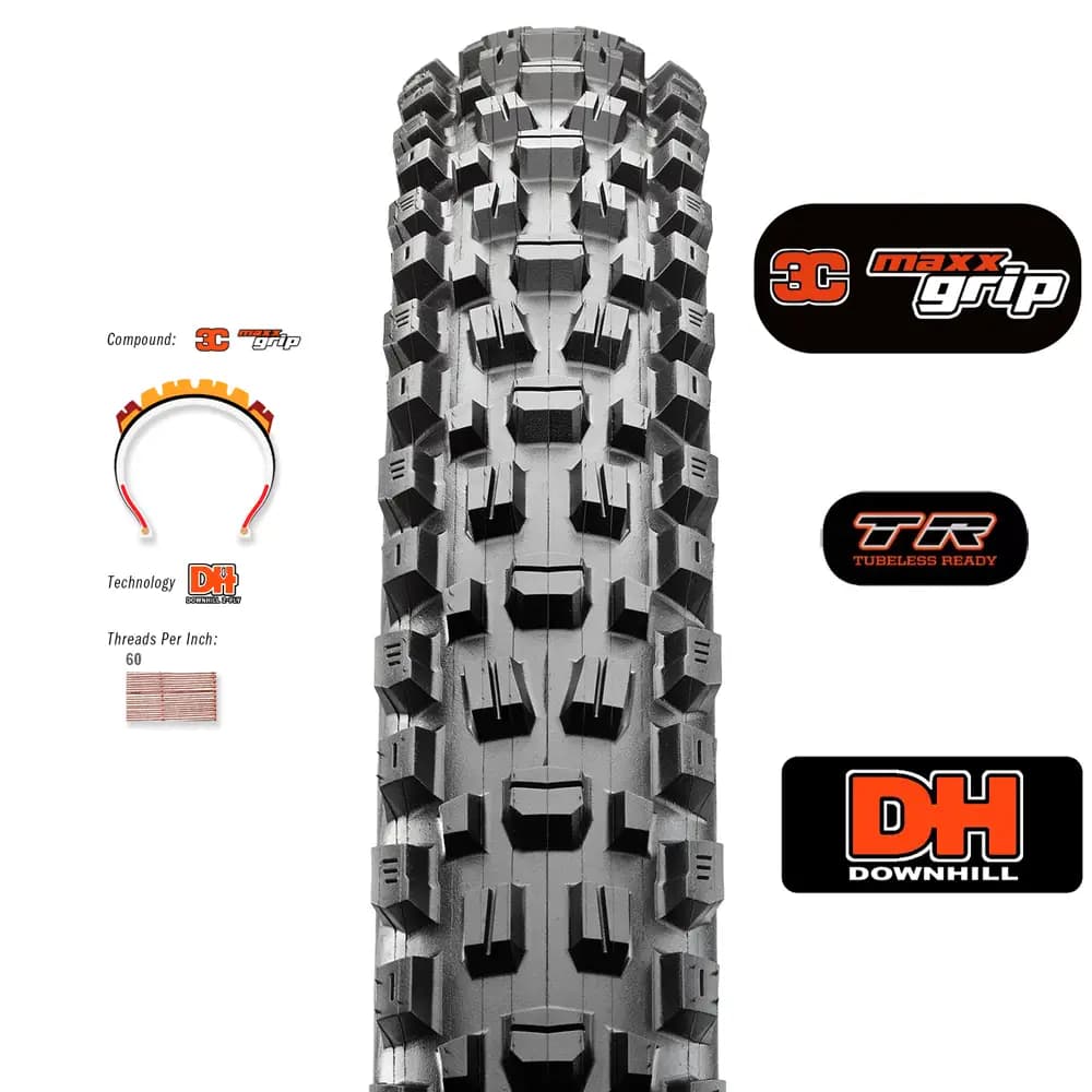 تایر لاستیک Maxxis ASSEGAI 27.5×2.50WT 3C TR DH تیوبلس دوچرخه