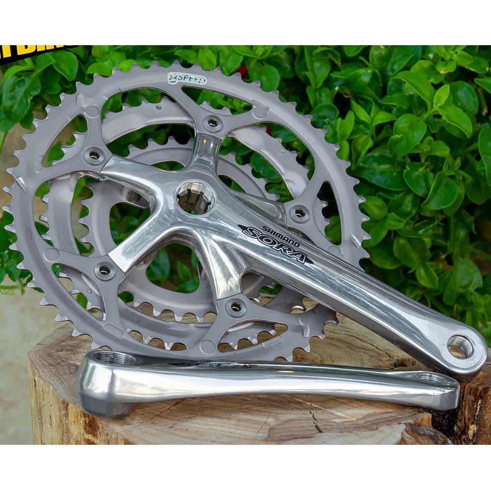 طبق قامه SORA FC-3301 دوچرخه 3 سرعته شیمانو سورا مدل FC3301 52/42/30 دندانه Shimano FC-3301 8/9 speed 52x42x30T 170 mm Octalink Road bike Crankset