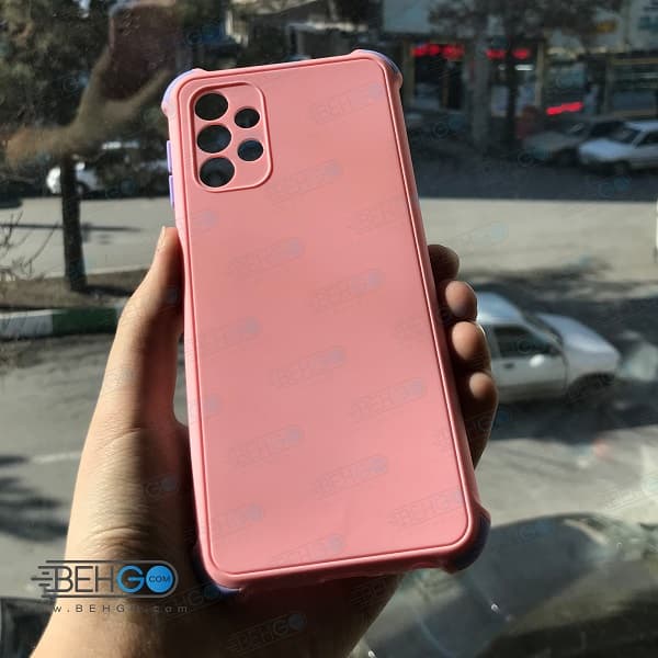 قاب سامسونگ A32 5G کاور مدل ژله ای دکمه رنگی محکم ضد ضربه با محافظ لنز دوربین گوشی Samsung A32 5G — تصویر ۶