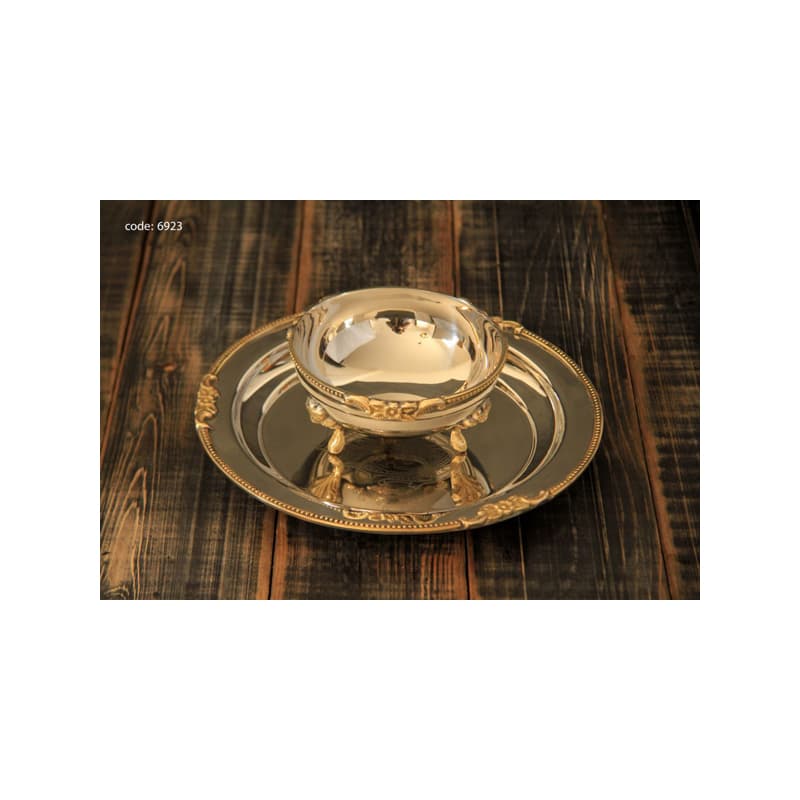 پیاله و پیش دستی استیل برنج 6923 — تصویر ۳