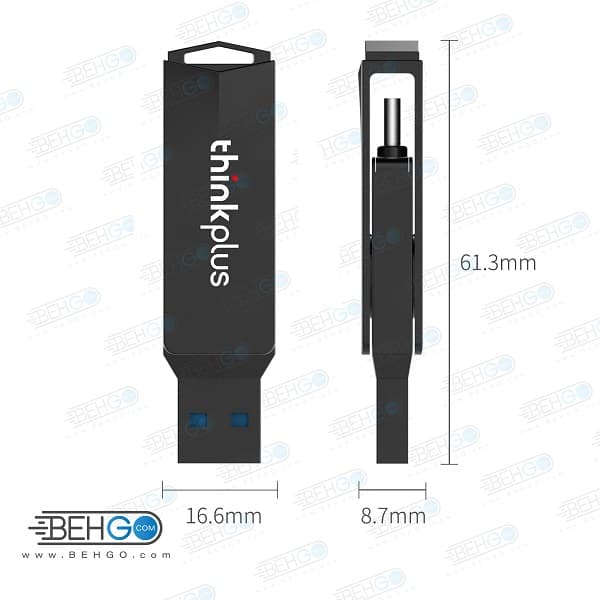 فلش 64 گیگ لنوو Lenovo Thinkplus MU254 USB C 3.1 — تصویر ۴