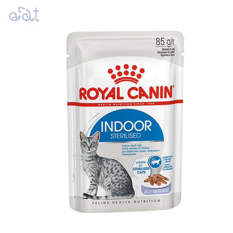 پوچ گربه ایندور عقیم شده در سس رویال کنین مدل Royal Canin Sterilised Indoor Cat وزن 85 گرم