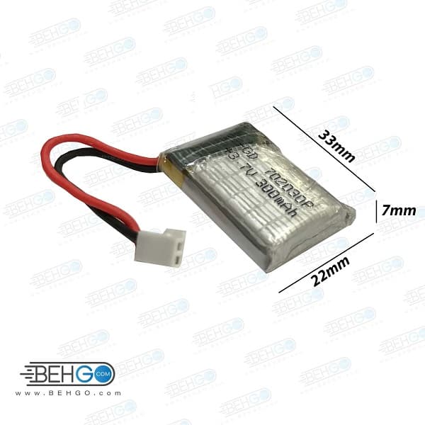 باتری هندزفری بلوتوث باطری لیتیومی ظرفیت 3.7V 300mAh مدل 702030P