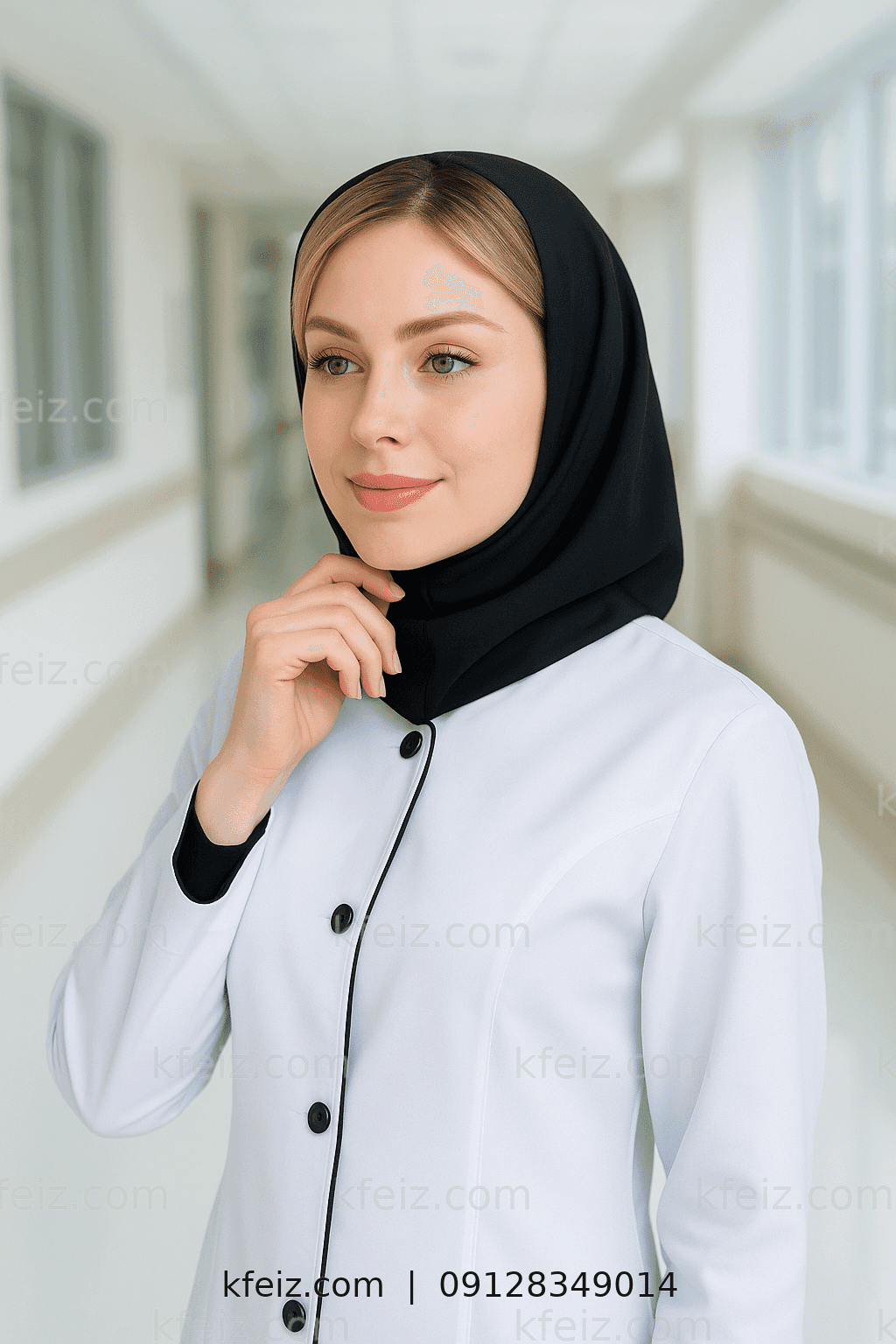 مقنعه فرم | (رنگ بندی دارد)