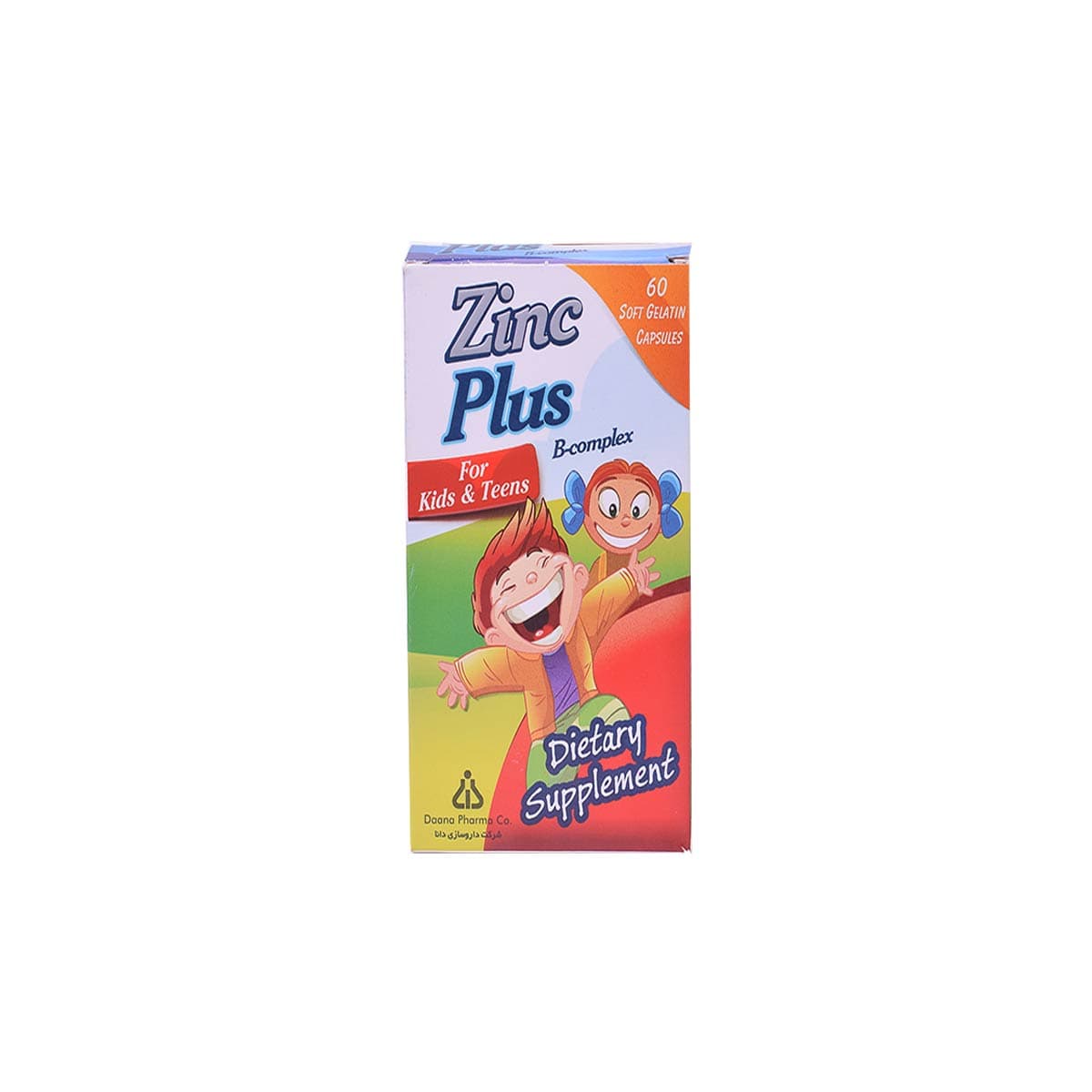 کپسول زینک پلاس ب کمپلکس مناسب کودکان و نوجوانان دانا ۶۰ عدد (کپی)- Zinc Plus