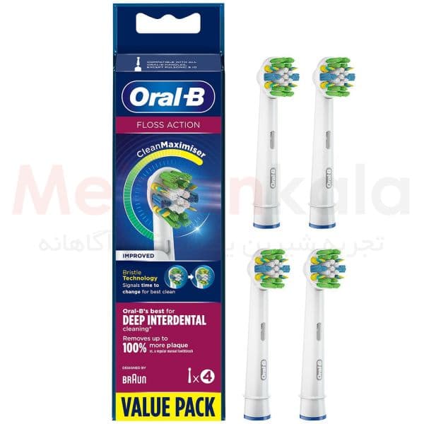 یدک مسواک برقی اورال بی مدل Floss Action بسته 4 عددی