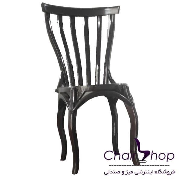 تک صندلی ناهارخوری مدل لهستانی کف چوب با چوب روس