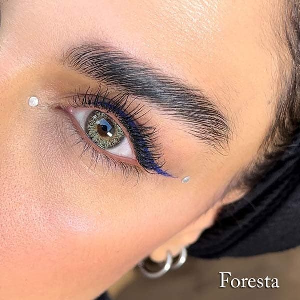 لنز چشم فصلی ایفوریا رنگ سبز عسلی رگه دار Foresta
